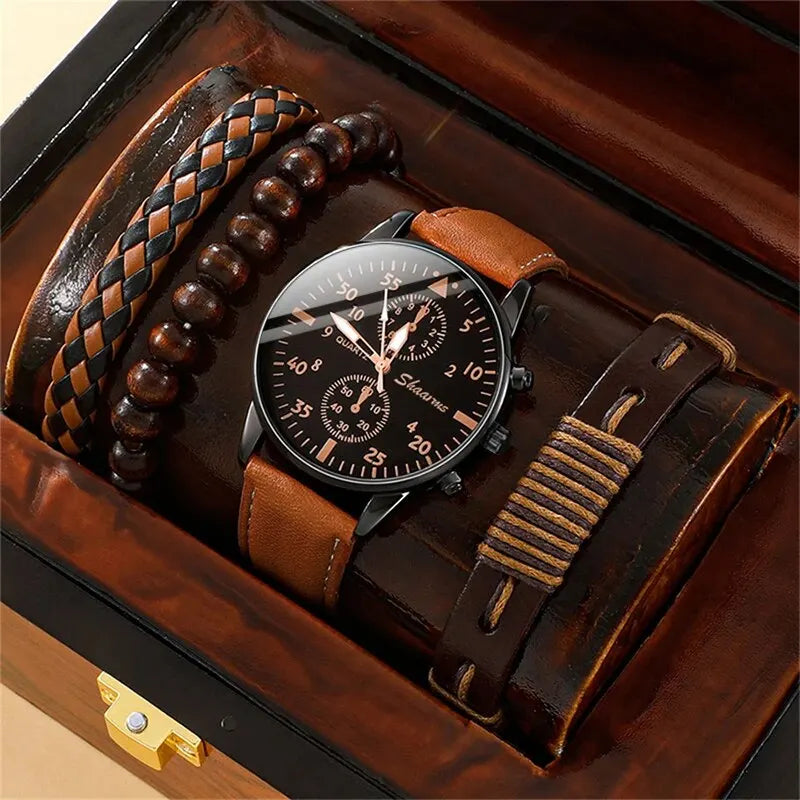 Men's Watch & Band Gift Set